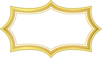 luxury islamic golden frame element design