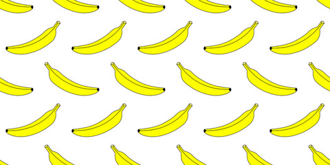 yellow banana fruit seamless pattern