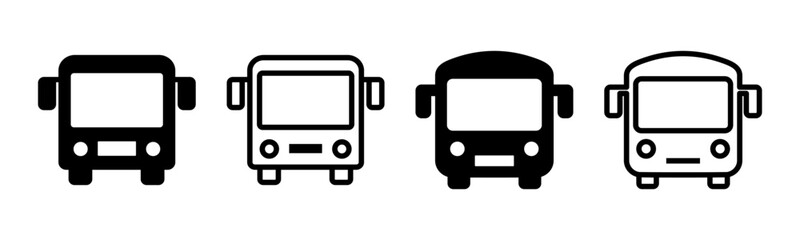 Bus icon set illustration. bus sign and symbol. transport symbol