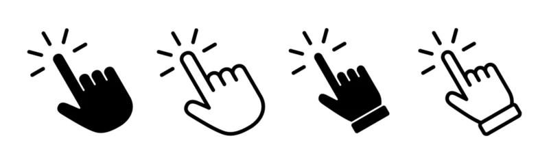 Foto op Aluminium Hand click icon set illustration. pointer sign and symbol. hand cursor icon © OLIVEIA