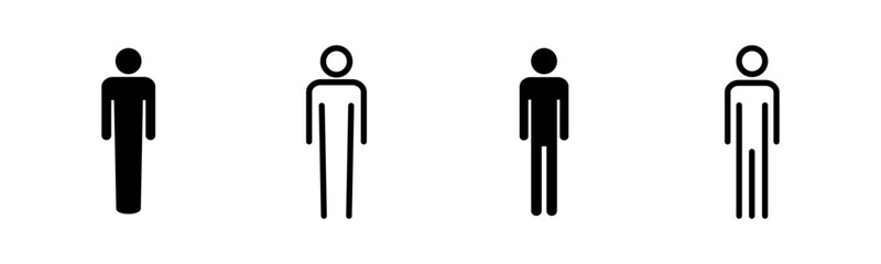Man icon set illustration. male sign and symbol. human symbol