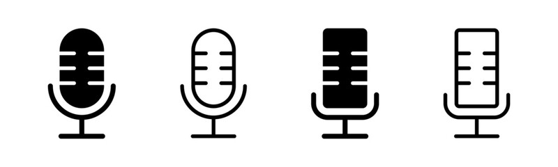 Microphone icon vector illustration. karaoke sign and symbol