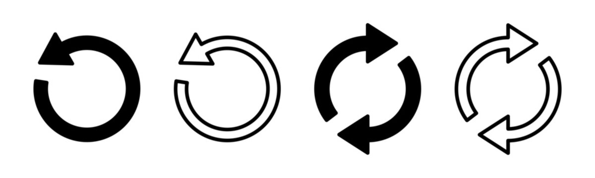 Refresh icon set illustration. Reload sign and symbol. Update icon.