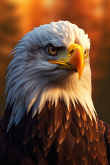 Obraz premium Bald Eagle, Wildlife Photography, Generative AI