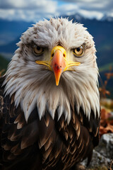 Obraz premium Bald Eagle, Wildlife Photography, Generative AI