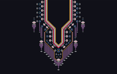 Necklace embroidery pattern 