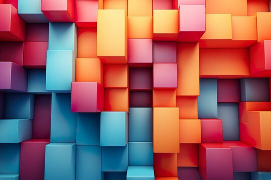 Abstract colorful Cube Background