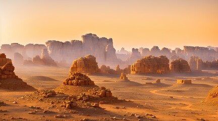 sunrise over the dessert mountains