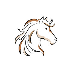 Obraz na płótnie Canvas horse head elegant modern logo symbol vector 