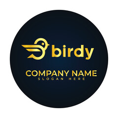 Bird and text logo design