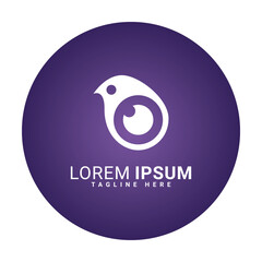 bird button logo design