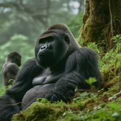 Gorilla, Wildlife Photography, Generative AI