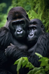 Fototapeta na wymiar Gorilla, Wildlife Photography, Generative AI