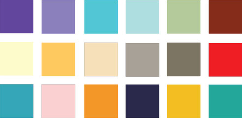 color set palette vector illustration retro