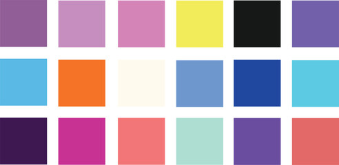 color set palette vector illustration retro