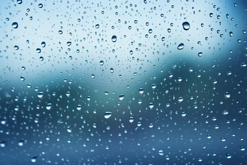 Fototapeta premium Water droplets on glass window