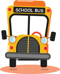  Illustration of a yellow school bus with the text "Back to School" in front of it. © Code