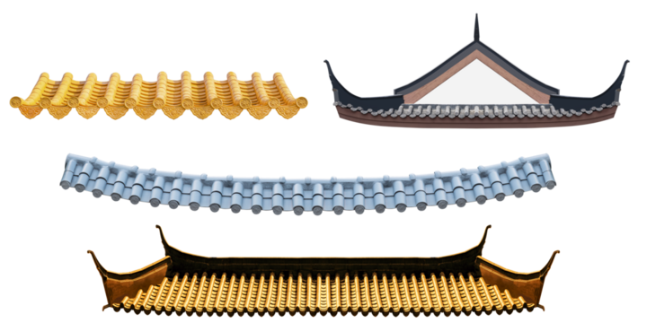 Mockup collection set chinese style roof - Powered by Adobe