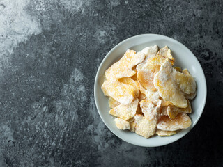 Sugared Dried Ginger Slices