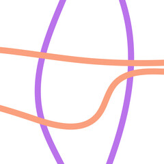 Pastel Purple Orange Lines Grid Background 