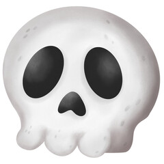 skull on white background
