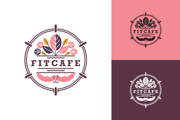 Organic Cafe Logo for Cafeteria: Nature Vector