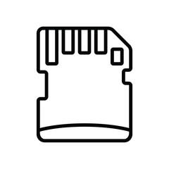Fototapeta na wymiar memory card icon vector design template in white background