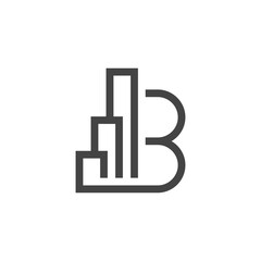 Creative Minimalist B Letter Logo Design