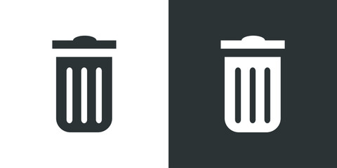 Trash can,garbage can,rubbish bin icon