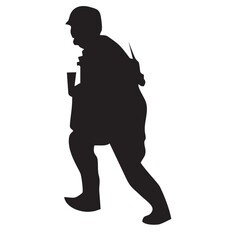 silhouette of a person with a pencil