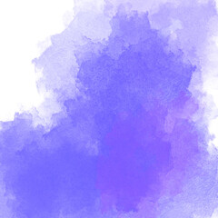 Purple and violet smoke watercolor abstract isolated on transparent background