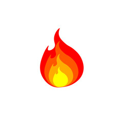 Fire icon illustraion in gradient color