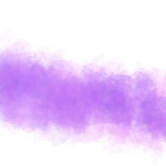 Obraz premium Purple and violet smoke watercolor abstract isolated on transparent background