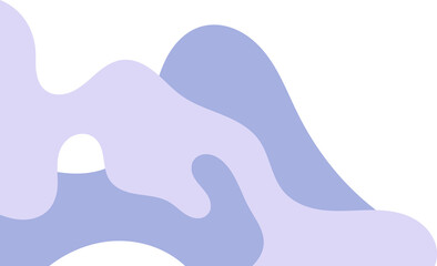 blue cream wavy corner. fluid corner illustration