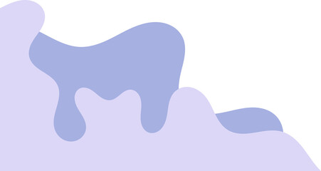 blue cream wavy corner. fluid corner illustration