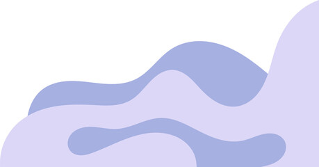 blue cream wavy corner. fluid corner illustration