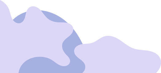 blue cream wavy corner. fluid corner illustration