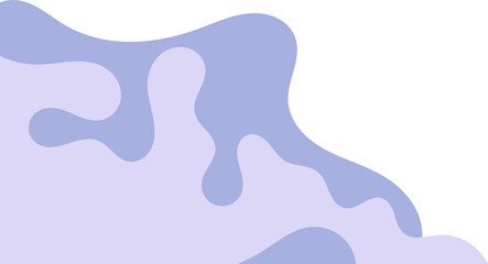 blue cream wavy corner. fluid corner illustration