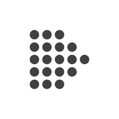 arrow icon vector isolated on white background