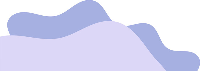 blue cream wavy corner. fluid corner illustration
