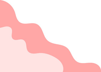 pink wavy corners. wavy corner illustration. pink fluid corner