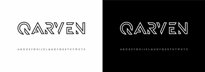 modern minimalist geometric font sport typeface design