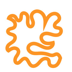 Obraz premium Orange Outline Abstract Shapes 