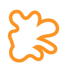 Orange Outline Abstract Shapes 