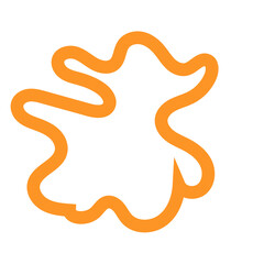 Orange Outline Abstract Shapes 