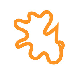 Orange Outline Abstract Shapes 