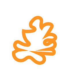 Orange Outline Abstract Shapes 