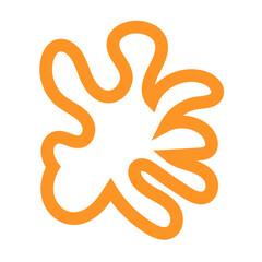 Fototapeta premium Orange Outline Abstract Shapes 