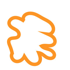 Orange Outline Abstract Shapes 