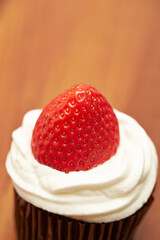 strawberry cake on a plate